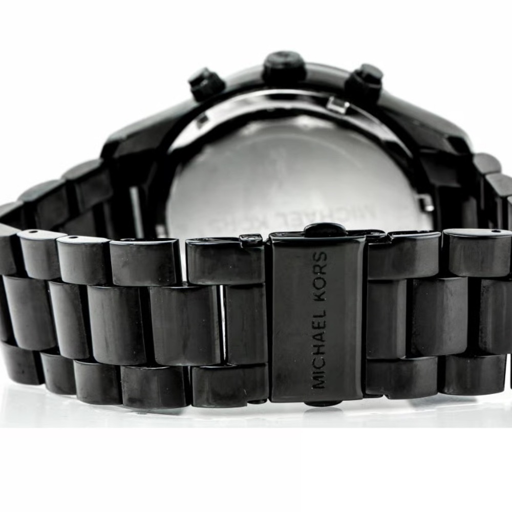 Michael Kors Layton Glitz Pave Dial Black Watch - Picture 3 of 10